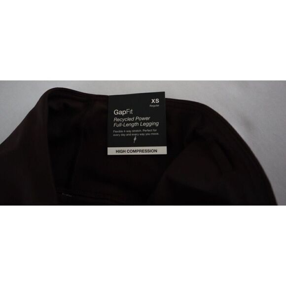 GapFit 880882 Women's Sz XS Brown Recycled Power Full Length Leggings $60 - Picture 6 of 10